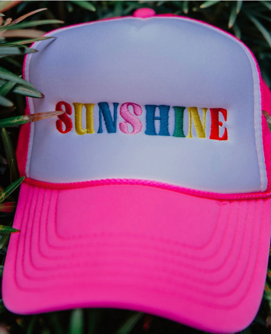 Sunshine Hot Pink Foam Trucker Hat