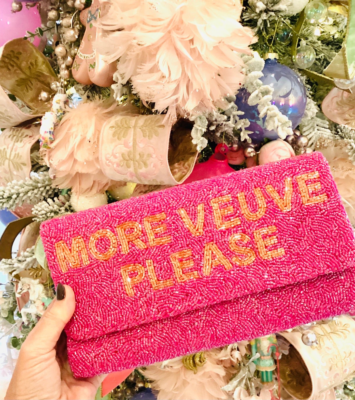 MVP Metallic Hot Pink/Orange Clutch