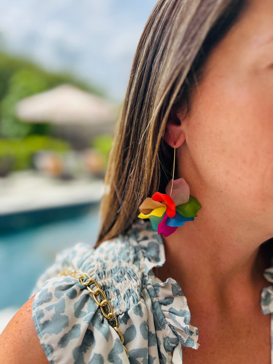 Air Bloom Drops Earrings - Multi-Colored