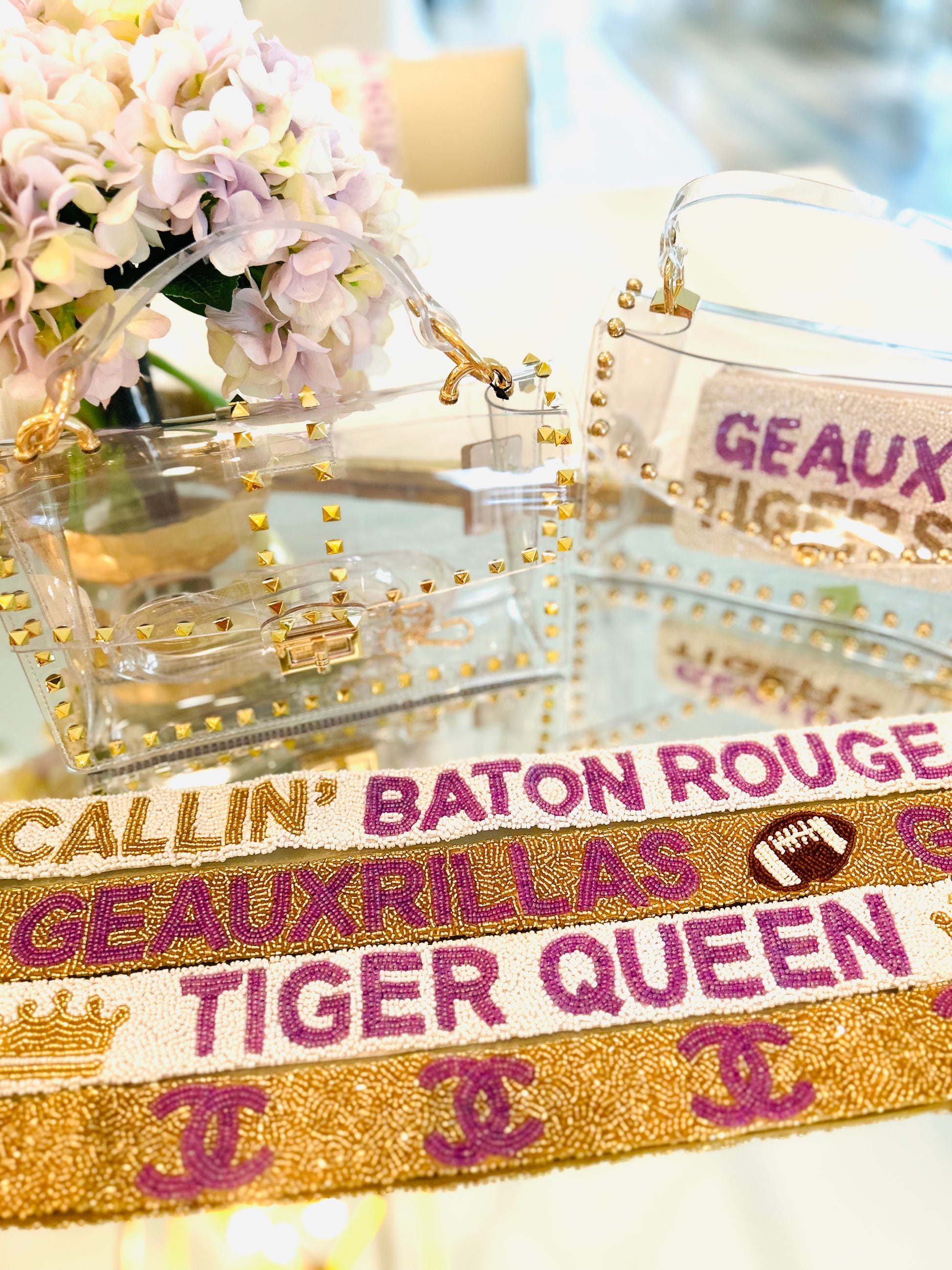 Tiger Queen Beaded Adjustable Purse Strap – Statement by Dawn & Courtney