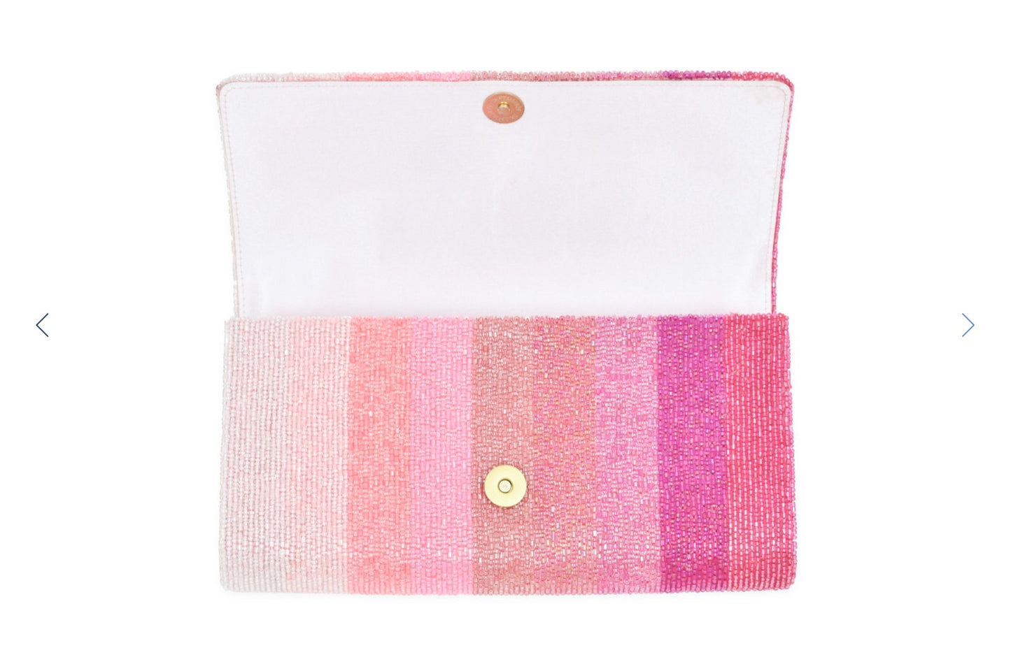 But First … Pink Ombré Beaded Clutch