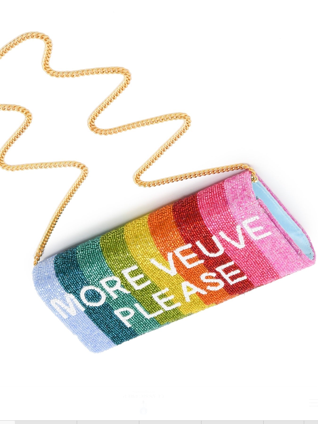 More Bubbles Please Metallic Rainbow Clutch